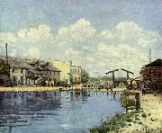 Alfred Sisley Kanal oil painting